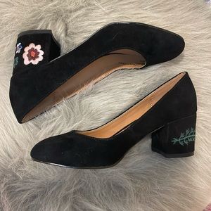 Nanette Lepore embroidered heels